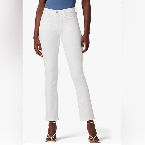 Hudson Women’s Jagger Straight Leg White Slim Jeans Size 27 NWT
